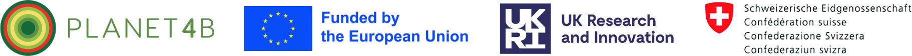 PLANET4B · Funded by the European Union · UK Research and Innovation · Swiss Confederation
